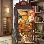 Nookland - Kit DIY à construire Maquette 3D Serre Livre - Ruelle Japonaise Book Nook - Décoration Bibliothèque - 10 x 19 x أن24 cm