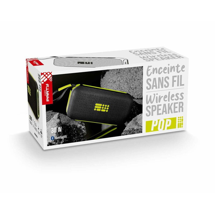 Bigben Party Enceinte Bluetooth Lumineuse Noir et Jaune