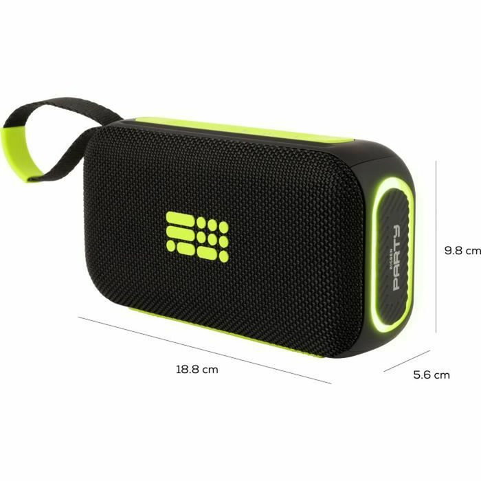 Bigben Party Enceinte Bluetooth Lumineuse Noir et Jaune