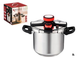 Kinvara Cocotte Minute 8 L Acier Inoxydable avec Poignée Silicone 37 x 28 x 26 cm (Set de 4)