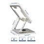 Ewent EW1267 Support pour ordinateur portable en aluminium avec rotation à 360°, jusqu'à 17,3 pouces, réglable en hauteur et angle, pliable