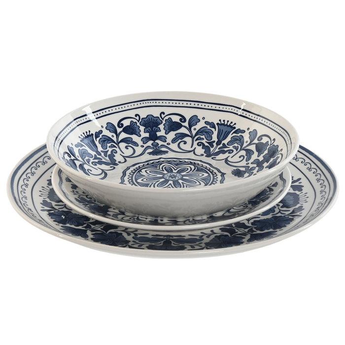 Assiettes Home ESPRIT Bleu Blanc Porcelaine Arabe 27 x 27 x 2 cm 18 Pièces Assiettes Home ESPRIT Bleu Blanc Porcelaine Arabe 27 x 27 x 2 cm 18 Pièces