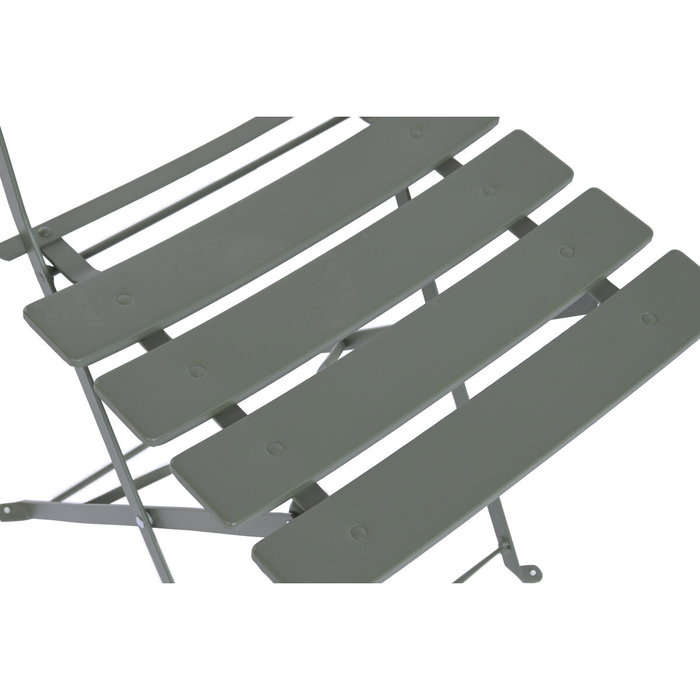 Ensemble Table + 2 Chaises Home ESPRIT Vert Métal 60 x 60 x 71 cm