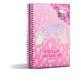 KIDS LICENSING Carnet Gamer A5 Valentina Wow Generation - 15x21 cm - Pages à Colorier, Autocollants, Grattage et Papier Aromatique