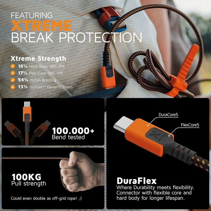 Câble USB Xtorm CXX2006 Orange