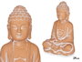 Ibergarden Bouddha Terracota Grande 29 cm Ciment Marron 20x28x12.5 cm (Set de 4)
