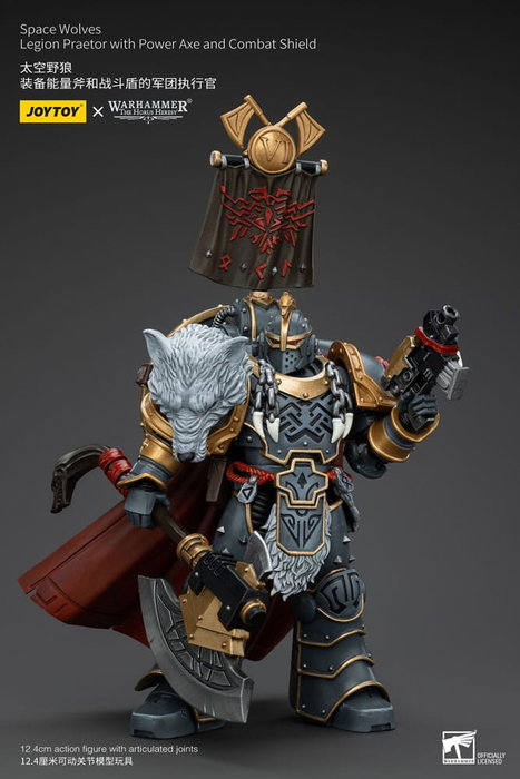 Joy Toy (CN) Warhammer The Horus Heresy figurine 1/18 Space Wolves Legion Praetor avec hache d'énergie et bouclier de combat Joy Toy (CN) Warhammer The Horus Heresy figurine 1/18 Space Wolves Legion Praetor avec hache d'énergie et bouclier de combat