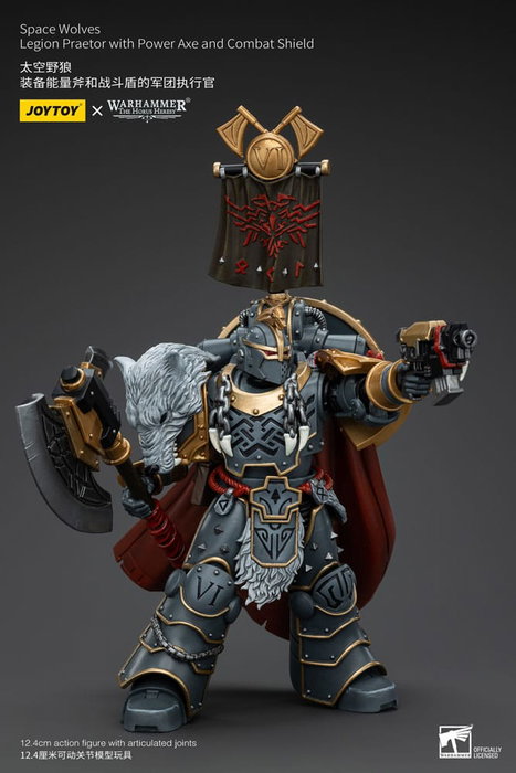 Joy Toy (CN) Warhammer The Horus Heresy figurine 1/18 Space Wolves Legion Praetor avec hache d'énergie et bouclier de combat Joy Toy (CN) Warhammer The Horus Heresy figurine 1/18 Space Wolves Legion Praetor avec hache d'énergie et bouclier de combat