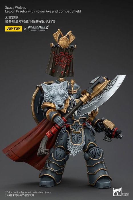 Joy Toy (CN) Warhammer The Horus Heresy figurine 1/18 Space Wolves Legion Praetor avec hache d'énergie et bouclier de combat Joy Toy (CN) Warhammer The Horus Heresy figurine 1/18 Space Wolves Legion Praetor avec hache d'énergie et bouclier de combat