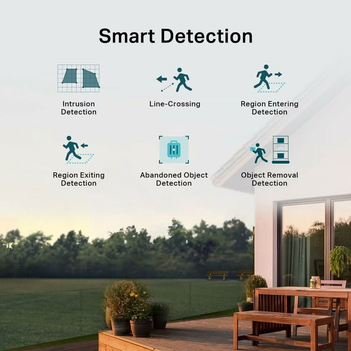 TP-LINK C540V Caméra de surveillance extérieure IP VIGI, 5MP, vision nocturne couleur, détection intelligente, résistante aux intempéries, couleur blanche