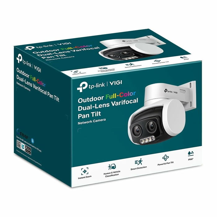 TP-LINK C540V Caméra de surveillance extérieure IP VIGI, 5MP, vision nocturne couleur, détection intelligente, résistante aux intempéries, couleur blanche