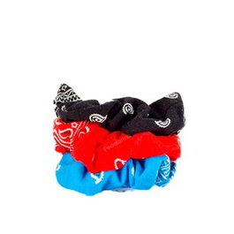 Bifull Lot de 3 chouchous colorés rouge, noir et bleu