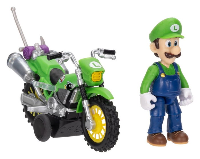 Super Mario Galaxy, le film figurine avec Moto à Rétrofriction Luigi 6 cm Super Mario Galaxy, le film figurine avec Moto à Rétrofriction Luigi 6 cm