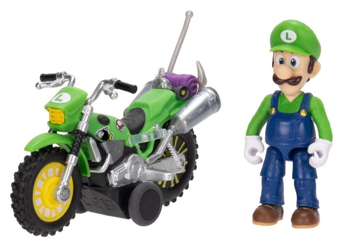 Super Mario Galaxy, le film figurine avec Moto à Rétrofriction Luigi 6 cm Super Mario Galaxy, le film figurine avec Moto à Rétrofriction Luigi 6 cm