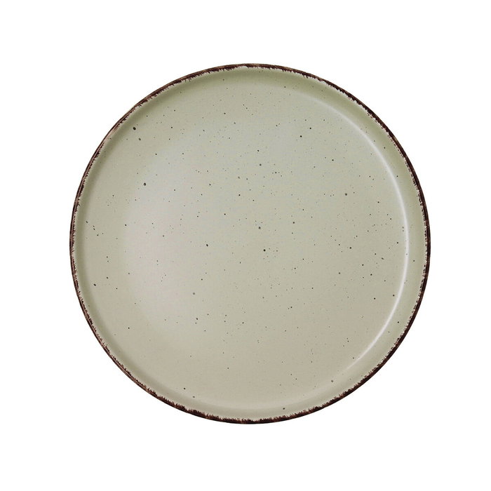 Quid Plato Llano Cerámica Duna Verde 26,5x2,8 cm (6 Unidades)