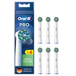 Oral-B Brosses à dents interchangeables 6x Cross - Blanc