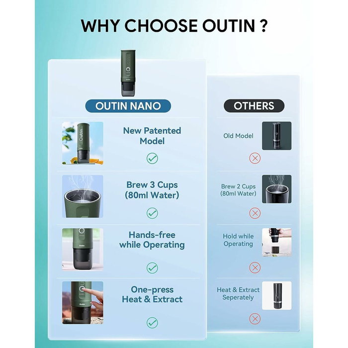 OutIn Nano Machine Espresso verte OutIn Nano Machine Espresso verte
