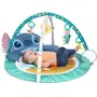 Bright Starts - Disney Baby Stitch - Tapis d'éveil bébé évolutif 3-en-1 avec arche, jouets sensoriels, peluche, miroir, coussin et hochet