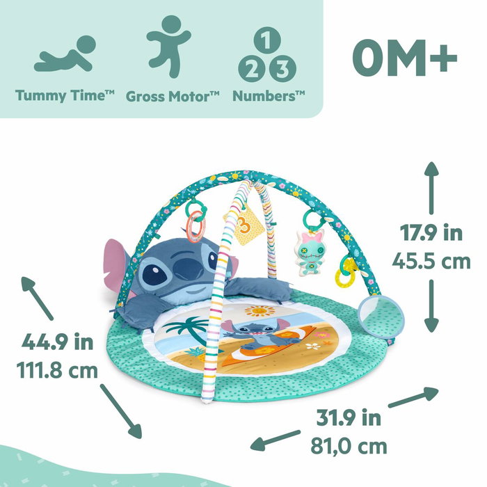 Bright Starts Disney Baby Stitch - Tapis d'éveil évolutif avec arche et jouets sensoriels Bright Starts Disney Baby Stitch - Tapis d'éveil évolutif avec arche et jouets sensoriels