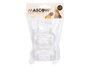 Mascow Set de 2 Comedero Rectangulaires pour Cage de Transport 12x22x6 cm Plastique Blanc Transparent (Set de 24)
