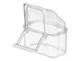 Mascow Set de 2 Comedero Rectangulaires pour Cage de Transport 12x22x6 cm Plastique Blanc Transparent (Set de 24)
