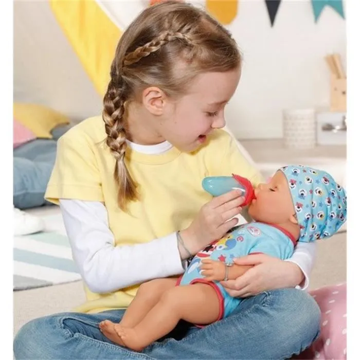 Poupée bébé garçon Baby Born Magic Boy Zapf Creation 43 cm - Mange, boit, pleure, dort, utilise le pot avec 11 accessoires - Dès 3 ans