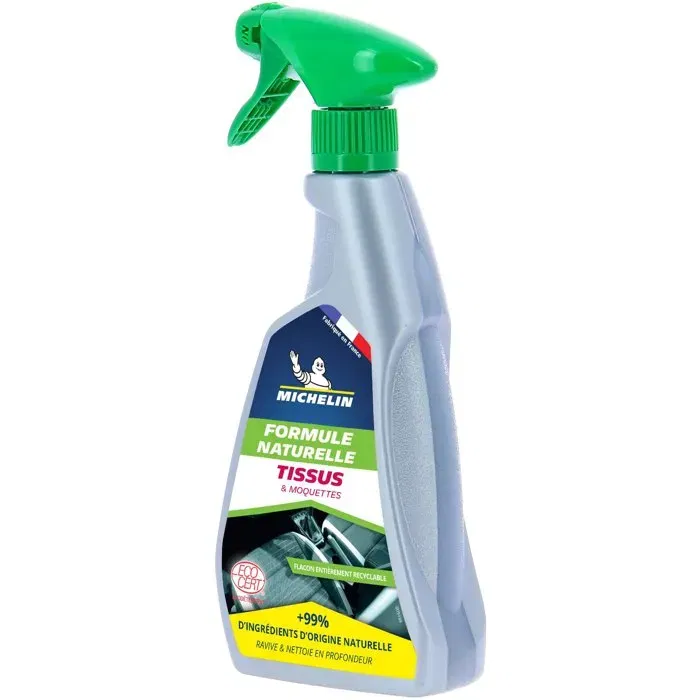 Michelin Nettoyant pour tissus 500 ml - Traite les taches incrustées, ravive les couleurs, nettoie sièges et moquettes - Séchage rapide, ingrédients d'origine naturelle