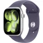 Apple Watch Series 11 GPS + Cellular 46mm - Boîtier en aluminium argenté avec bracelet Sport Purple Fog M/L
