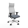 Piqueras y Crespo Chaise de Bureau Albacete avec mécanisme synchrone, Gris et Blanc