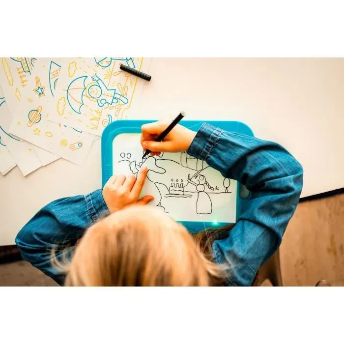 Nathan Dessineo - Ma tablette à dessin - Jeu créatif éducatif pour apprendre à dessiner dès 4 ans avec pupitre lumineux