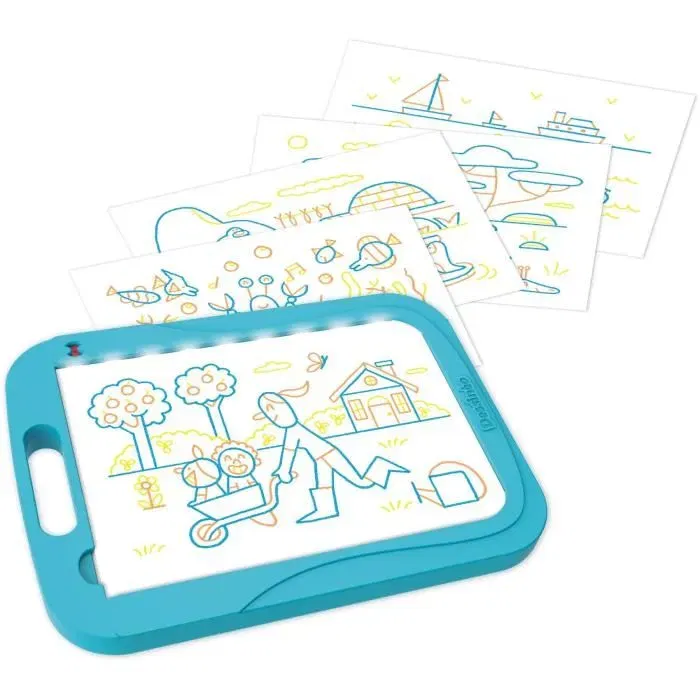 Nathan Dessineo - Ma tablette à dessin - Jeu créatif éducatif pour apprendre à dessiner dès 4 ans avec pupitre lumineux