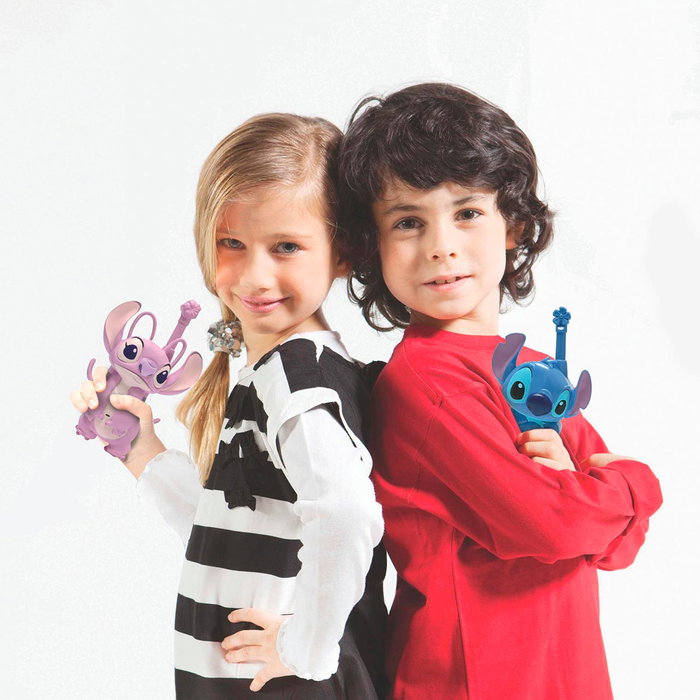 LEXIBOOK Walkie-talkies Disney Stitch & Angel - Communication jusqu'à 500 m, 2 canaux, clips amovibles - Pour enfants dès 3 ans
