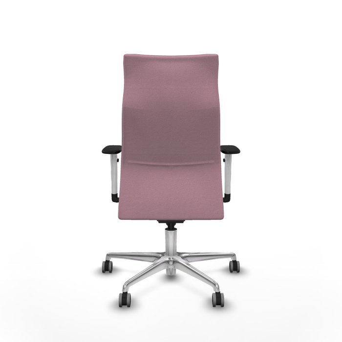 Piqueras Y Crespo Sillón Albacete Rose avec mécanisme Sincro et base aluminium Piqueras Y Crespo Sillón Albacete Rose avec mécanisme Sincro et base aluminium