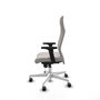 Piqueras Y Crespo Fauteuil Albacete, Similicuir Blanc, Mécanisme Synchrone, Accoudoirs 2D