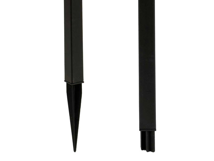 Ibergarden Balise Solaire Carrée Noire en Plastique 6.7x26x6.7 cm (Set de 24)