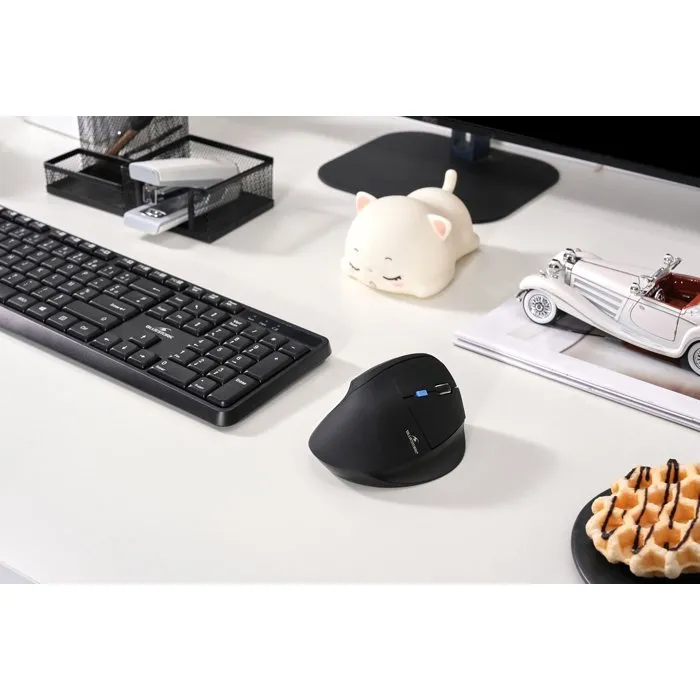 Bluestork Souris Ergonomique Sans Fil ERGO Rechargeable Noir et Touches Bleues Bluestork Souris Ergonomique Sans Fil ERGO Rechargeable Noir et Touches Bleues