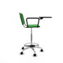 Tabouret Taburete Robledo Pivotant Chlorure de polyvinyle Vert Structure chromée Non applicable Sans appui-tête Roulettes en nylon 50 mm