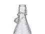 Vivalto Bouteille Relief Points 1,1L en verre transparent 8,5x32x8,5 cm (Set de 12)