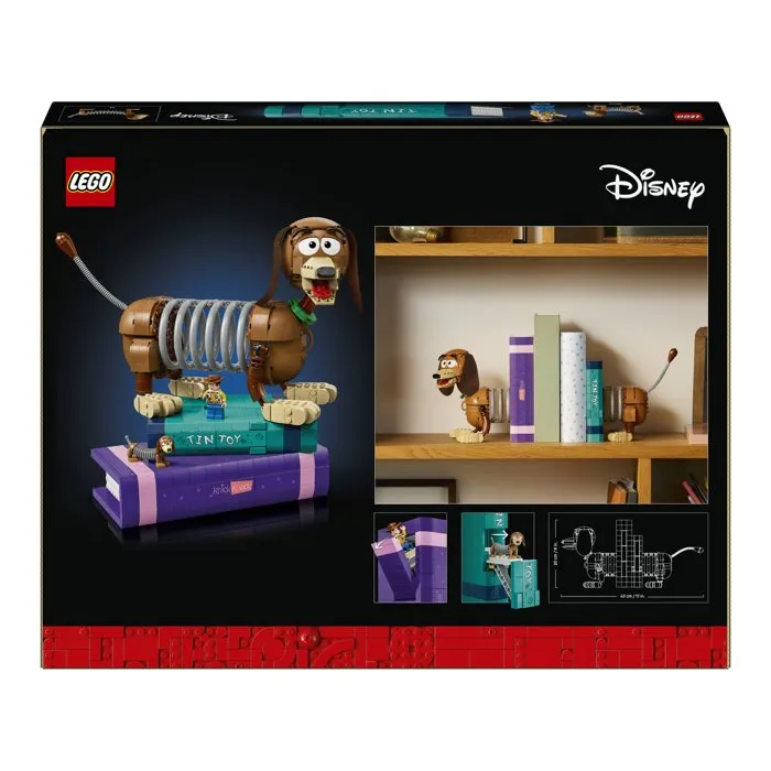 Lego 43301 Serre-Livres Zigzag - Set de Décoration Adulte Toy Story de Disney et Pixar avec Livres et Minifigurines