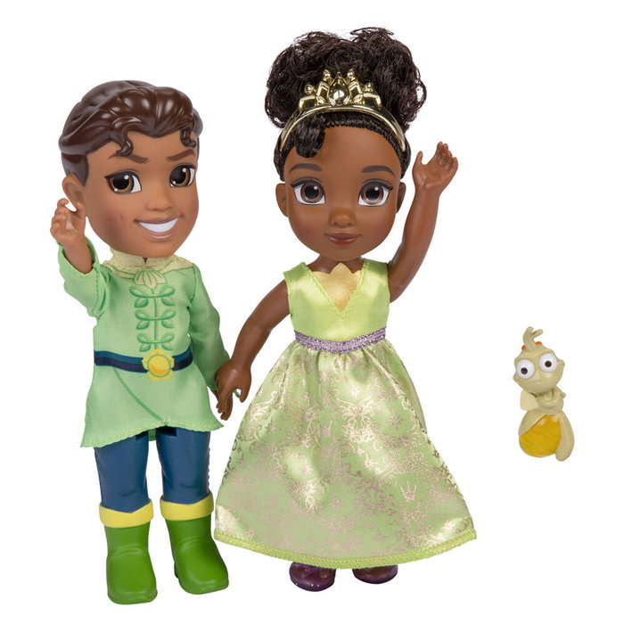 JAKKS PACIFIC - Poupée Tiana et Naveen - La Princesse et la Grenouille Disney - 15 cm - Avec Accessoires