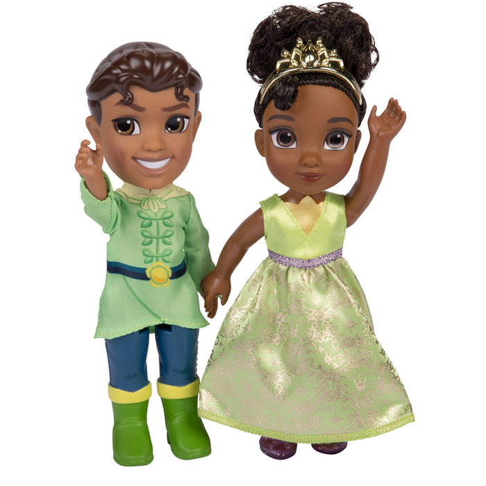 JAKKS PACIFIC - Poupée Tiana et Naveen - La Princesse et la Grenouille Disney - 15 cm - Avec Accessoires