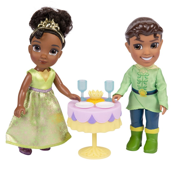 JAKKS PACIFIC - Poupée Tiana et Naveen - La Princesse et la Grenouille Disney - 15 cm - Avec Accessoires