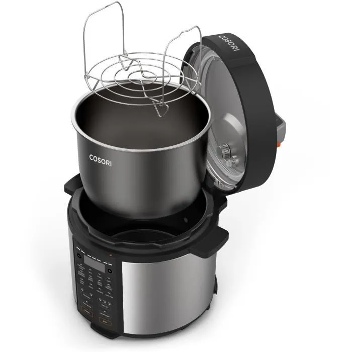 Cosori Multicuiseur - 5.7L - 12 Programmes de Cuisson - Jusqu'à 180°C - 1100W - Appareil 9-en-1 avec Écran LED et Livre de Recettes
