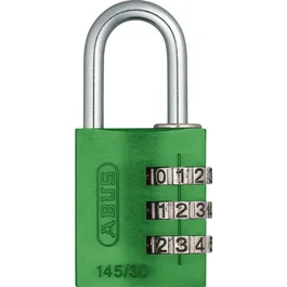 Abus Cadenas à combinaison 145/30, 3 chiffres, Aluminium vert