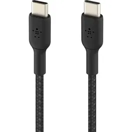 Belkin Cable USB-C vers USB-C 2 m Blanc Tressé Premium, Flexibilité Maximale