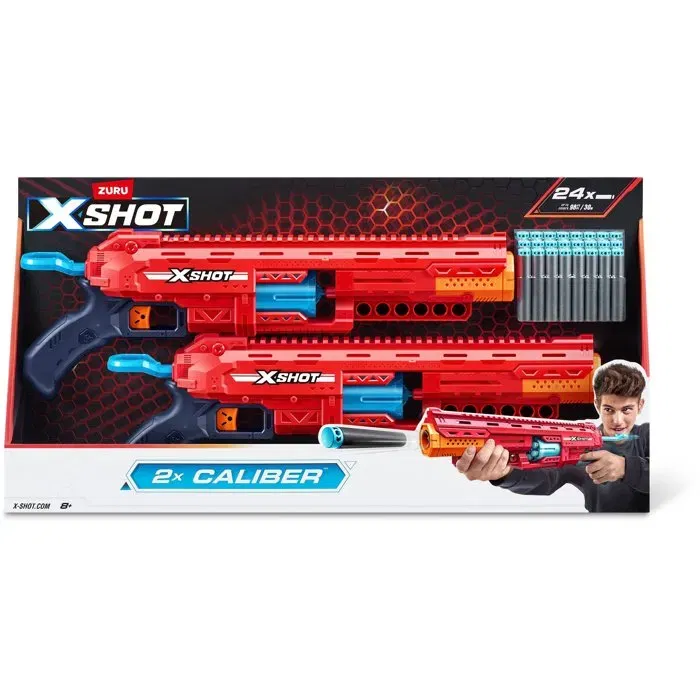 Zuru XSHOT Exclusivité Cdiscount Pack Combo Blaster Excel Caliber avec 24 fléchettes