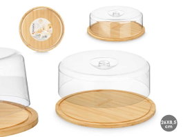 Kinvara Quesera Ronde en Bambou 28 x 9,2 x 28 cm (Set de 8)
