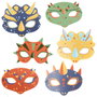 Party Time Lot de 6 Masques de Dinosaure