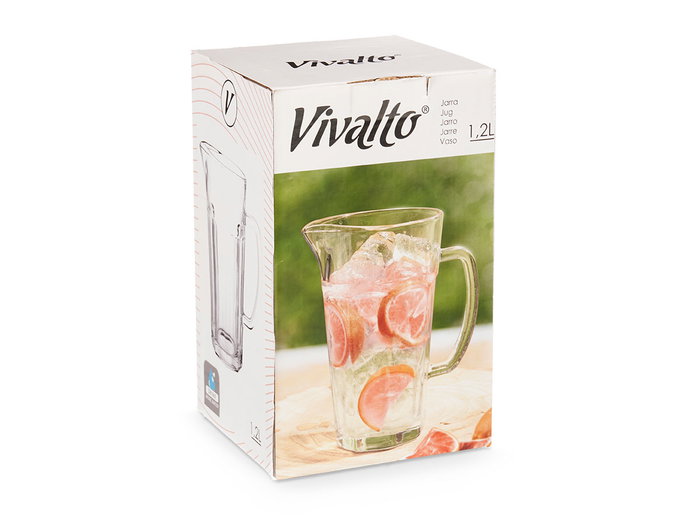 Vivalto Jarre Prisma Eau 1,2 L Verre Transparent 17 x 21 x 12 cm (Set de 6)