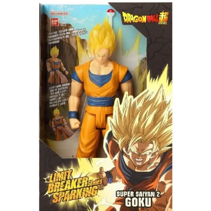 BANDAI Figurine Dragon Ball Super Limit Breaker Super Saiyan 2 Goku 30 cm avec effets sonores et lumineux - Sparking Goku BANDAI Figurine Dragon Ball Super Limit Breaker Super Saiyan 2 Goku 30 cm avec effets sonores et lumineux - Sparking Goku